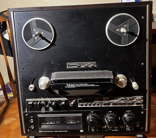 🔥 teac x-1000r reel to reel UNTESTED READ Black Dual Capstan Drive AS IS