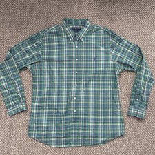 Ralph Lauren Green Blue Plaid Button Down Purple Pony Men  s XXL