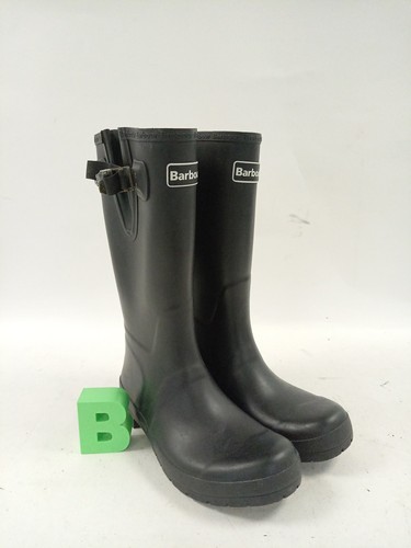 Barbour Bede Wellington Boots Black UK Size 10 Outdoors Waterproof Designer