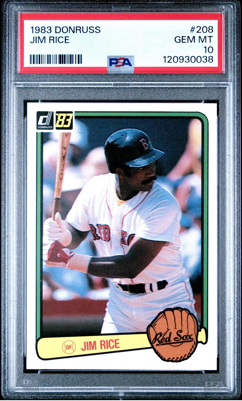 1983 DONRUSS JIM RICE BOSTON RED SOX HOF #208 PSA 10