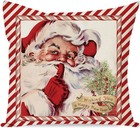 Christmas Pillow Covers 18x18 Inch 18 x 18 (Pack of 1), Red Candy Cane 