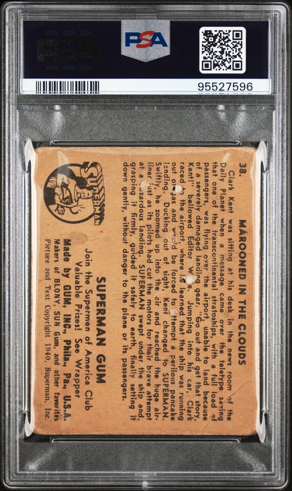 1940 Superman #38 Marooned In The Clouds PSA Authentic - Image 2 of 2