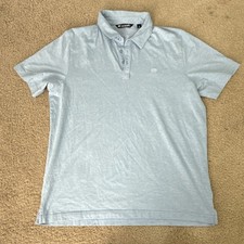 Travis Mathew Light Blue XL Men's Polo Shirt Short Sleeve Pima Cotton Logo