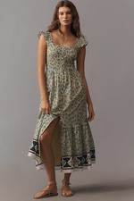 Anthropologie - Peregrine Square-Neck Midi Dress 4130972460085 - On Sale