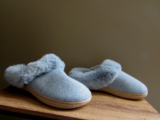 Isotoner Memory Foam Classic Comfort blue willow Clog Slipper-large-8.5-9-NWT