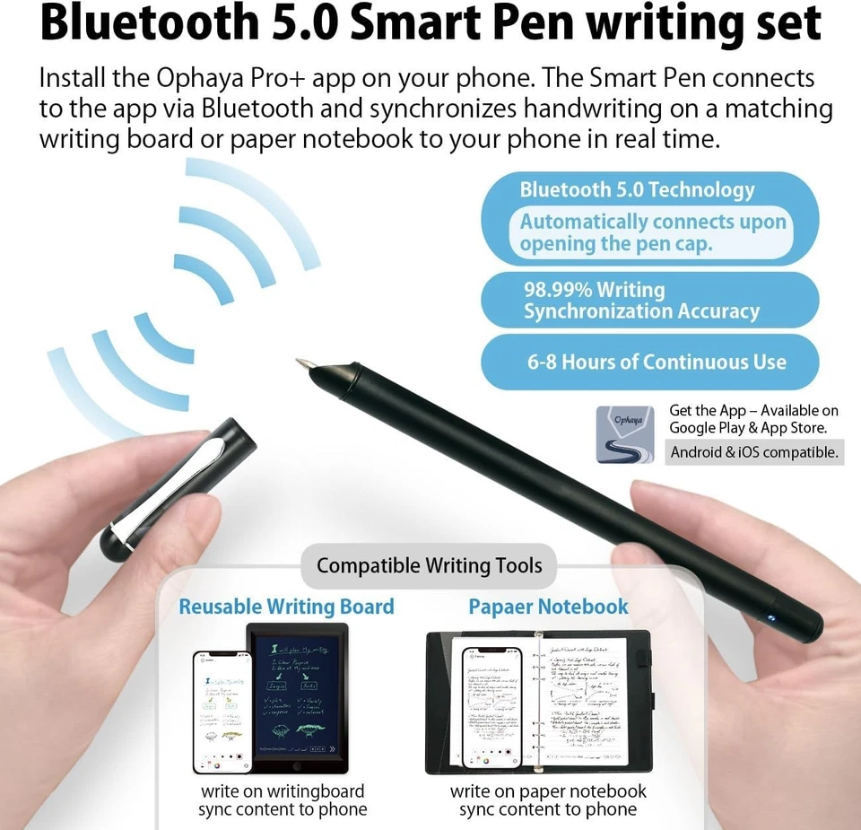 Smart Sync Pen for Note Taking with Notebook - Black - Image 4 of 4