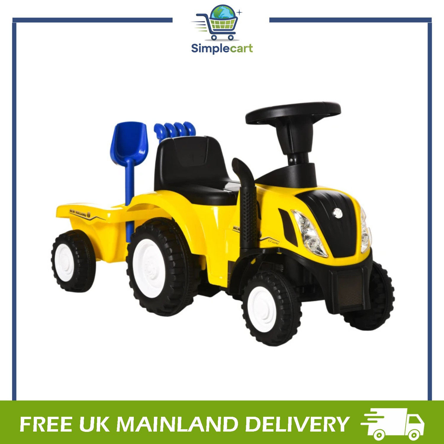 Ride On Tractor Toddler Walker Foot To Floor Slider 12-36 Months Yellow