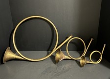 Vintage brass French horn set of 3