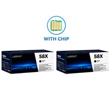 2PK For HP 58X CF258X Black High Yield Toner For LaserJet Pro M428fdw M404dn