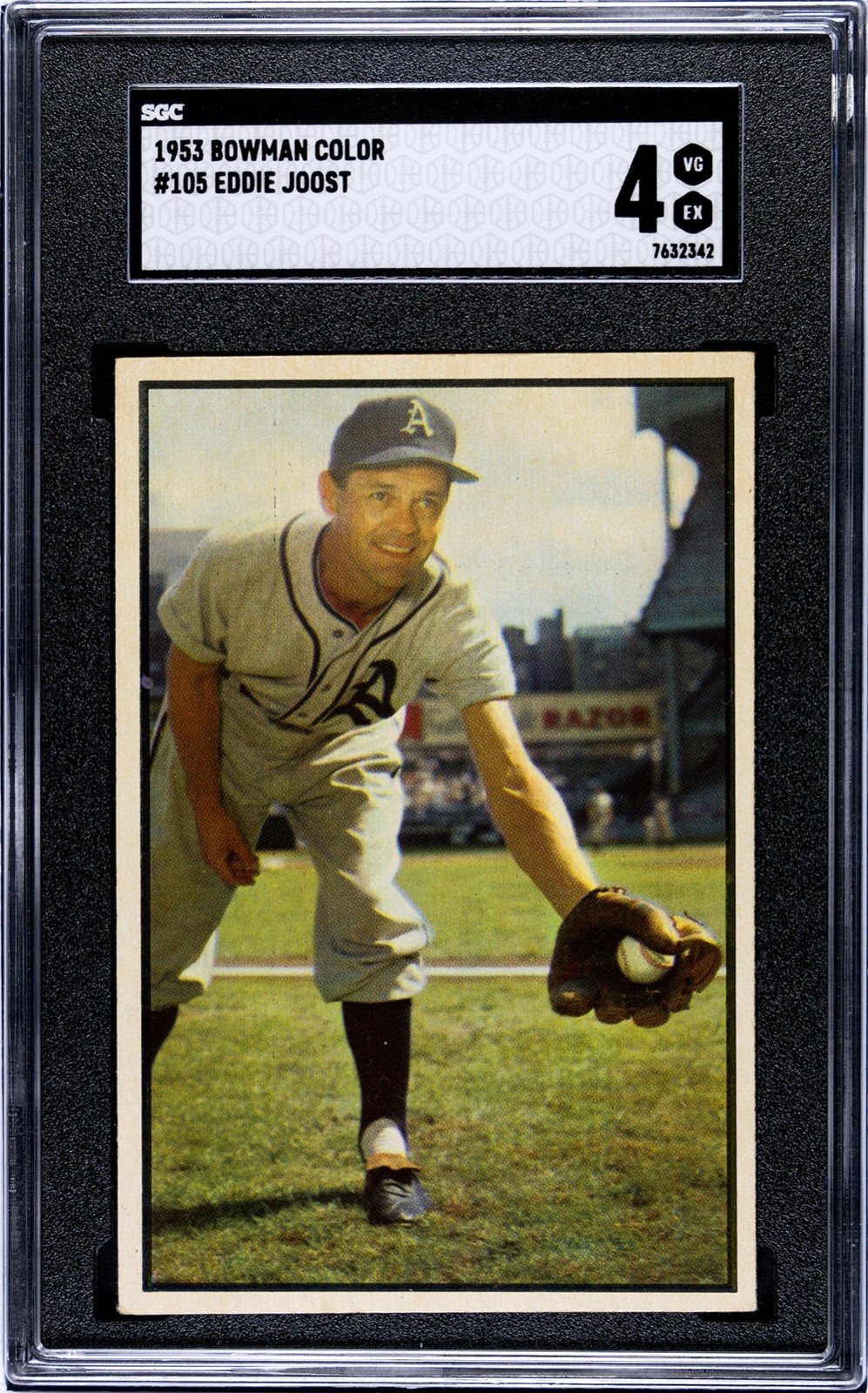 1953 Bowman Color #105 Eddie Joost - SGC 4 VG-EX - Philadelphia A's