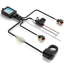 Wiring Harness Switch Kit for Motorcycle LED Light,with 3 Models:Always