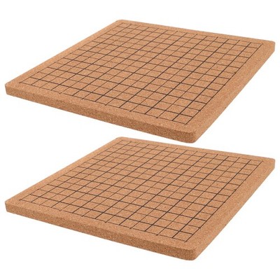 2 Pcs Cork Rope Board Hand Knitting Wood Tool Grid Macrame Crochet Block
