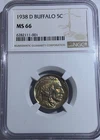 1938D Buffalo Nickel 5C - NGC MS66 - A Beautiful Mosaic of Pastel Colors!
