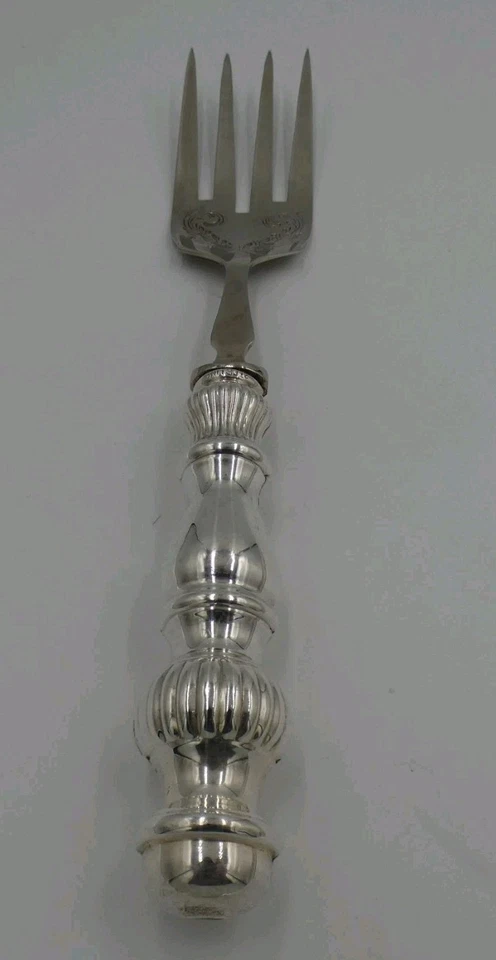 Tenedor para servir italiano de plata de ley de mediados del siglo XX Foto 2 de 4
