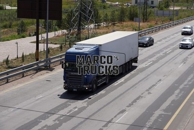 LKW Foto Scania R420 Kofferauflieger Kasachstan blau #w8nz
