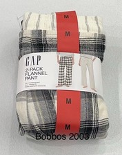 Gap Women  s 2-Pack Relaxed Fit Cotton PJ Pants, Cream, Size M
