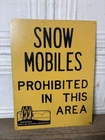 Vintage Wisconsin Snow Mobile Sign Service Station Advertising Polaris Oil Can