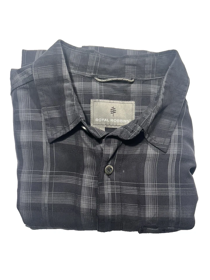 Royal Robbins Negro Manga Larga Talla Mediana con Rayas para Compradores de Viajes Foto 2 de 4