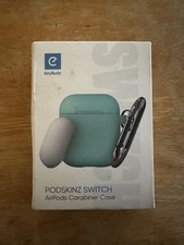 Keybudz PodSkinz Airpods Case Protective Silicone Cover - Diamond Blue