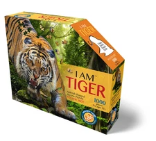 I Am Tiger 1000 Piece Animal Shaped Jigsaw Puzzle Madd Capp New