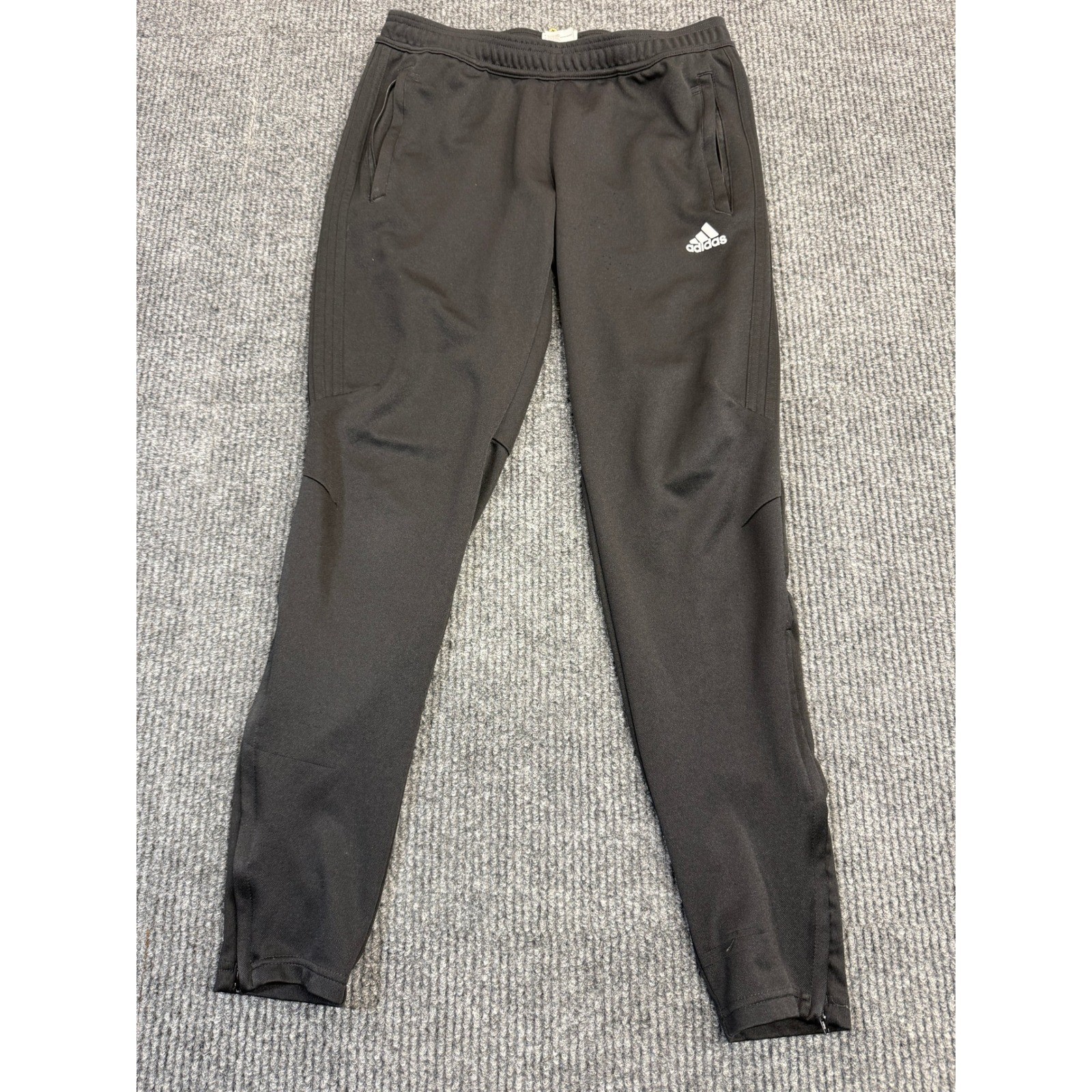 Adidas Climacool Training Pants Mens Medium Black Tapered Track Joggers Zippered