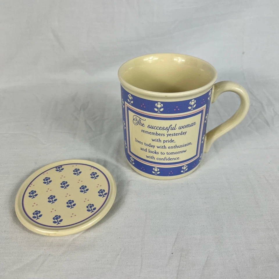 Taza de café vintage Hallmark Hug Mates mujer exitosa regalo 1985 Foto 3 de 4