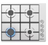 Hisense GM642XHS Gas Hob 4 Burner Stainless Steel Built-In Hob