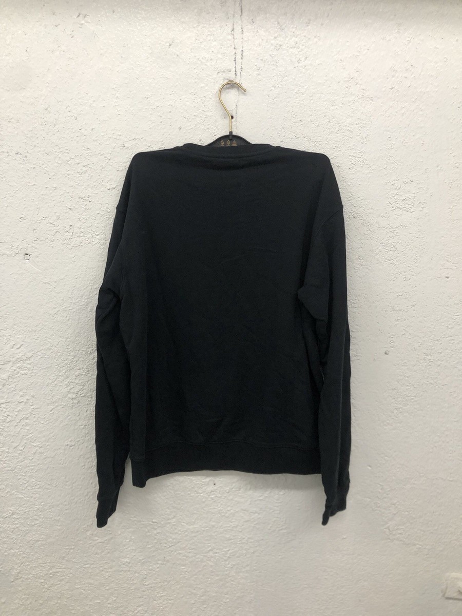 Balenciaga Crewneck Cotton Sweater Black Yellow Interlocking BB