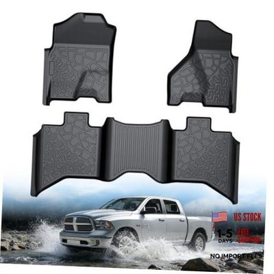 Premium  TPE Floor Mats for 2009-2018 Dodge Ram Ram 1500 Crew Cab 2009-2018