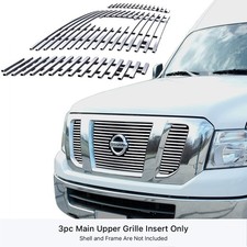 Fits 2012-2019 Nissan NV 2500/3500 Upper Chrome Billet Grille Grill Insert
