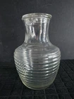 Vintage Clear Glass Water Bottle & Lid "Circle Clear" Pattern by Anchor Hocking