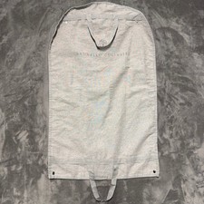 Brunello Cucinelli Grey Linen Dust Garment Bag Made in Italy Logo Travel Bag
