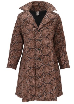 Steppjacke, Kurzmantel, Boho Steppmantel - schwarz