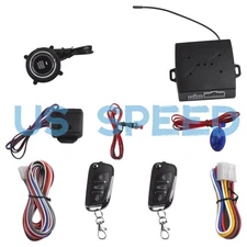 Universal Keyless Push Start Button Kit with Remote Control for Car Ignition