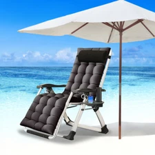 H&ZT Adjustable Zero Gravity Chair Lawn Recliner Reclining Out Folding Chair