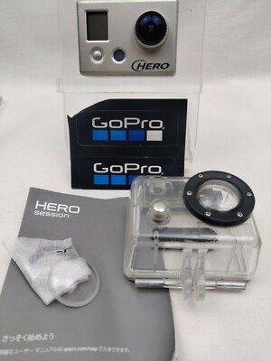 GoPro HD HERO Action Camera Silver with safety mount case lense stickers Go Pro
