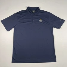 Nike Shirt Men’s XL Navy Blue South State Bank S/S Golf Polo Performance Dri-Fit