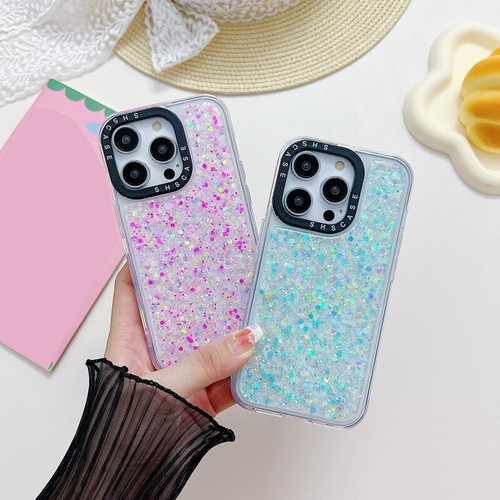 For Apple iPhone 14 Pro Max 13 12 11 ShockProof Glitter Luminous Slim Case Cover - Picture 9 of 13