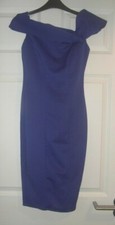 BNWT DOROTHY PERKINS SCARLETT B COBALT BLUE DRESS SIZE 10 FITTED EVENING PARTY