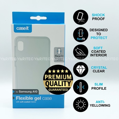 A10 Clear Silicone Case Cover + Zagg Film Screen Saver for Samsung Galaxy A10 - Picture 7 of 11