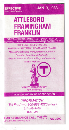 Boston - Boston & Maine South Side Service 3. Januar 1983