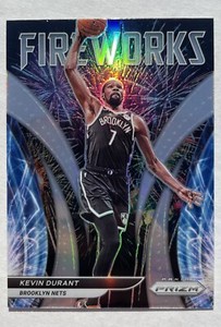 kevin durant 2021 Panini Prizm Fireworks Silver Prizm #8