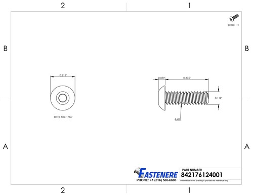4-40 x 3/8" vis capuchon tête boutonnée alliage d'oxyde noir acier qty 100 - Photo 2/7