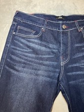 Jeans skinny True Religion Rocco relaxed blu scuro denim rosso uomo 38x32