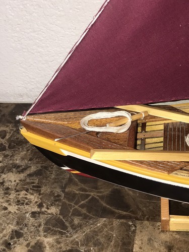 FABULOUS MODEL WHALING SHIP SAILBOAT ROW BOAT SCHOONER BEQUIA By TARRANCE MCKREE - Picture 9 of 21