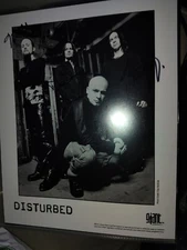 Disturbed Band Signed Promo Photo Autographed By 4 Originals Dan Mike Fuzz Dave 