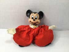 Vintage Mickey Mouse Bean Bag Toy Plush Walt Disney Productions Made In Japan