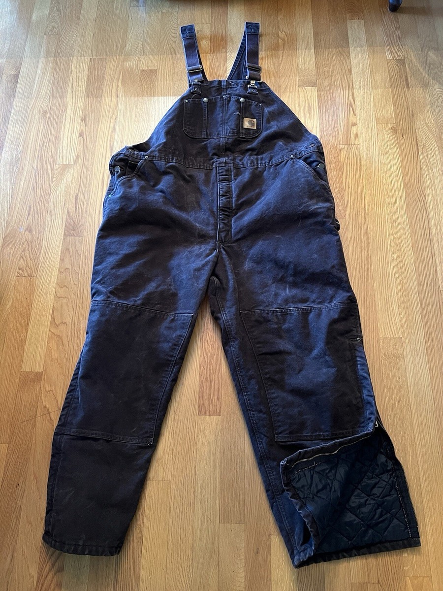 パンツ carhartt Duck overall Dead Stock DKB Carhartt R27 DKB Insulated Quilted Duck Bib Overalls Double Knee