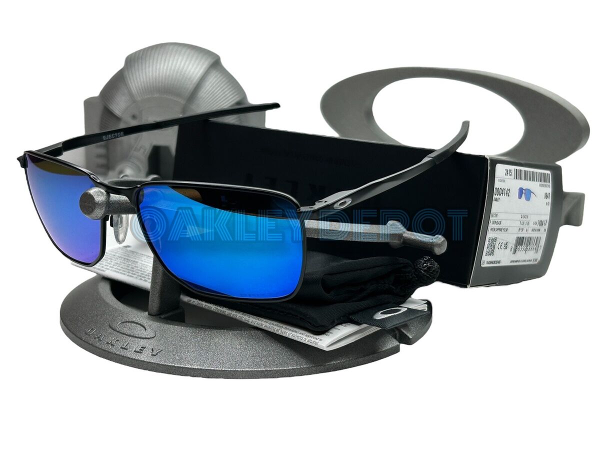 ✓🕶️ OAKLEY EJECTOR 004142 SATIN BLACK /PRIZM SAPPHIRE ✓🕶️ OAKLEY EJECTOR 004142 SATIN BLACK /PRIZM SAPPHIRE