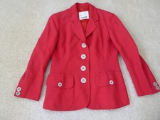 Moschino Cheap and Chic Red Blazer Button up Seamed Tailored Jacket Size 8